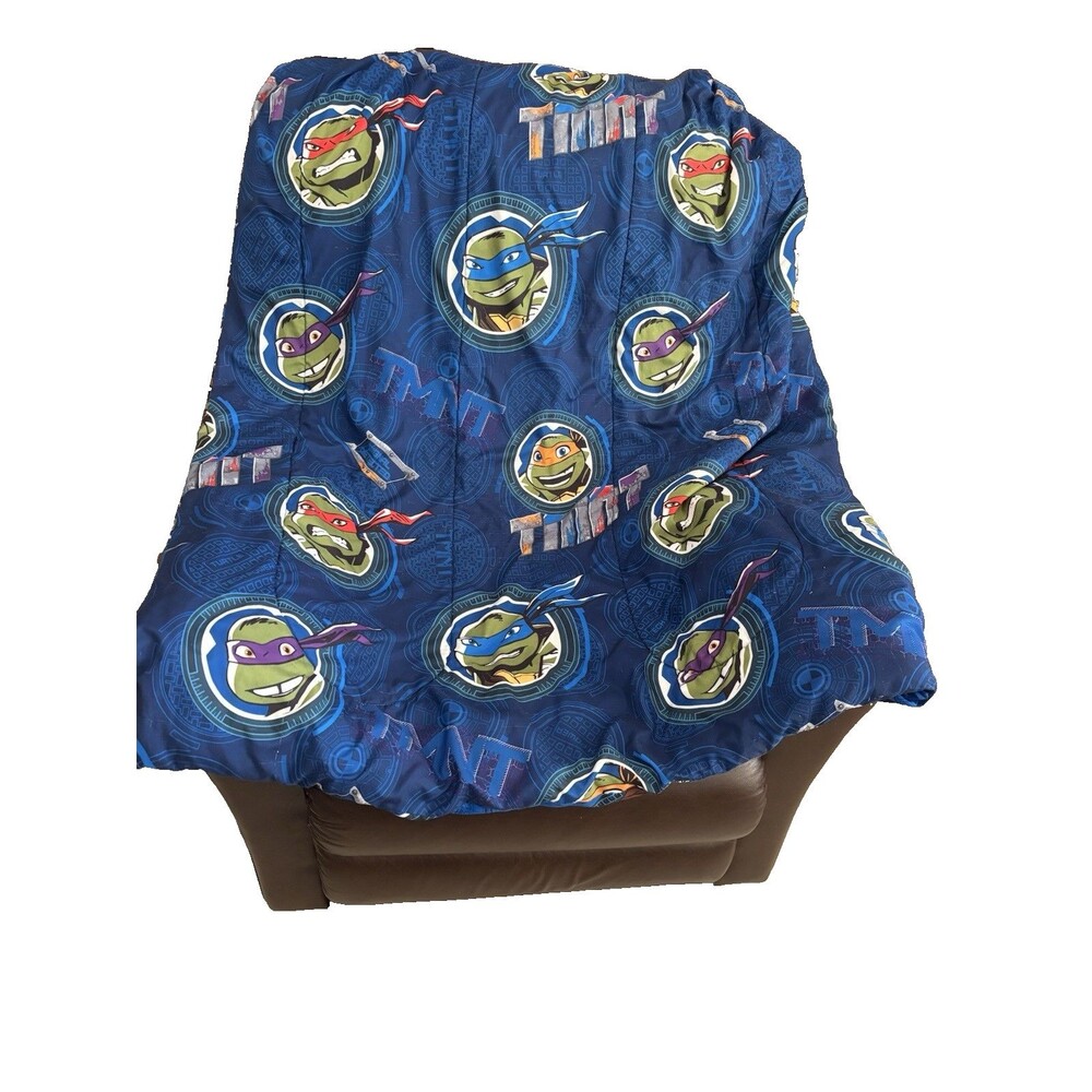 Vintage 1990’s Teenage Mutant Ninja Turtles TMNT Comforter Blanket Twin 76”x60”
